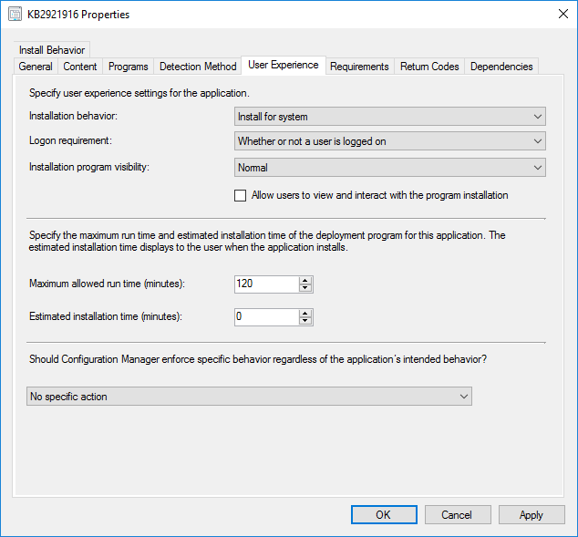 KB2921916 User Experience Properties