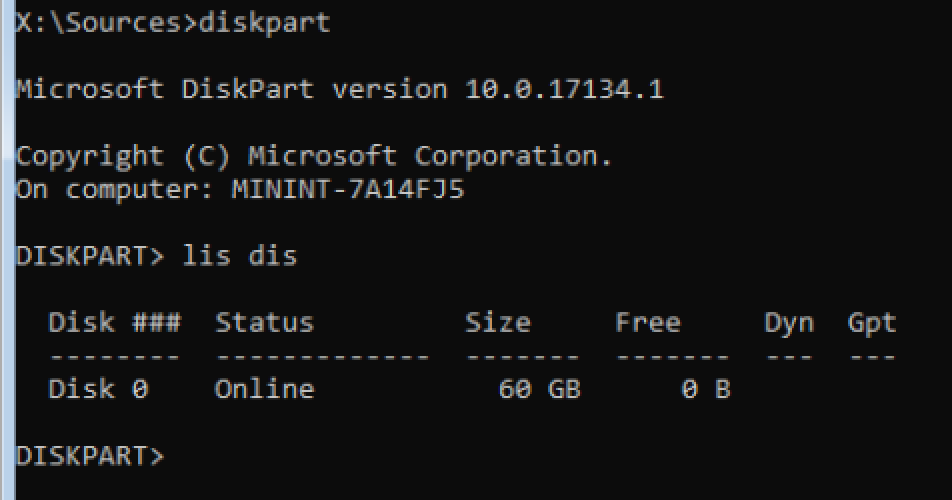 diskpart List Disk