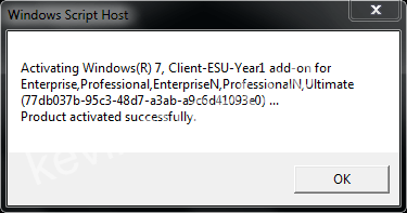 ESU MAK Key Activating Success
